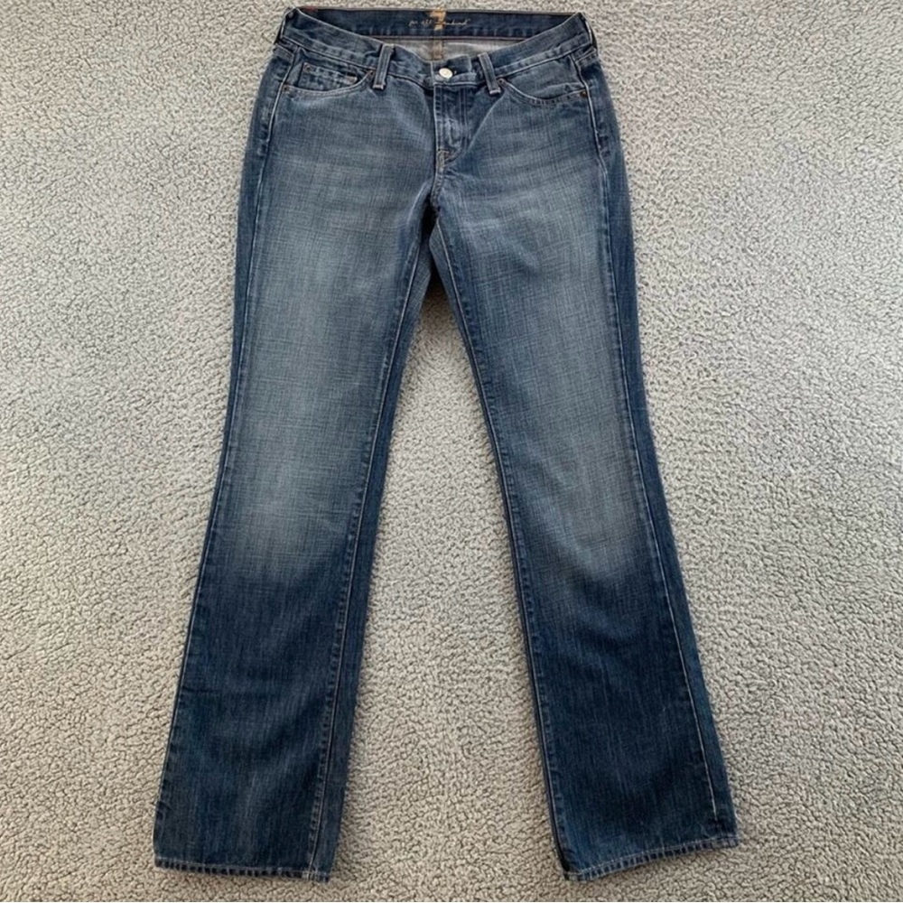 7 For All Mankind mid rise Dark Wash Boot cut Denim Jeans Women Size 29